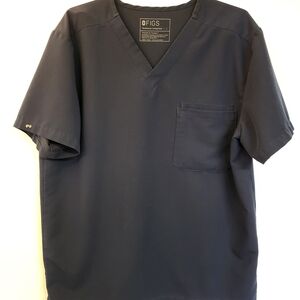 FIGS Technical Collection Women’s Scrub Top Lg Navy Blue